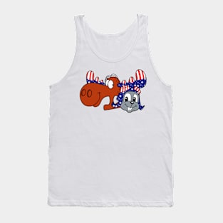 Rocky & Bullwinkle - American USA Tank Top